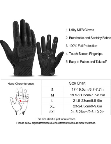 Guantes de Ciclismo INBIKE Negros con Protección y Acolchado