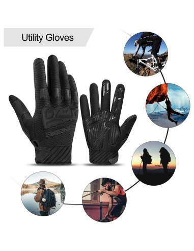 Guantes de Ciclismo INBIKE Medianos Negros Transpirables