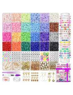 Kit de Fabricación de Pulseras Gionlion 6000 - 24 Colores de Arcilla