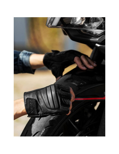 Guantes de moto INBIKE de cuero sin dedos transpirables