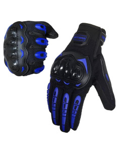 Guantes de Motocross 1Storm MCS17 Azul Táctil Reforzados