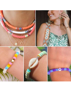 Kit de Fabricación de Pulseras Gionlion 6000 - 24 Colores de Arcilla 2