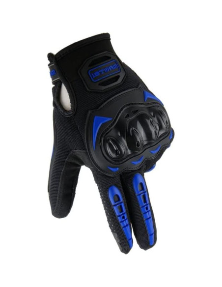 Guantes de Motocross 1Storm MCS17 Azul Táctil Reforzados