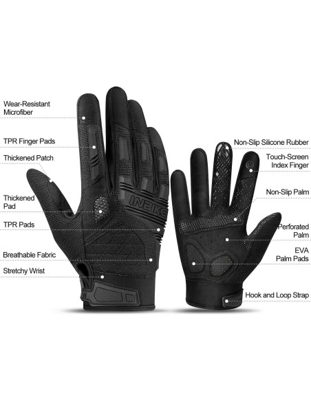 Guantes de Montaña INBIKE Táctiles y Antichoque para Ciclismo