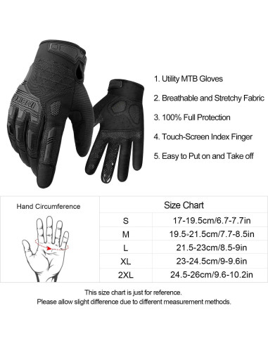Guantes de Montaña INBIKE Táctiles y Antichoque para Ciclismo