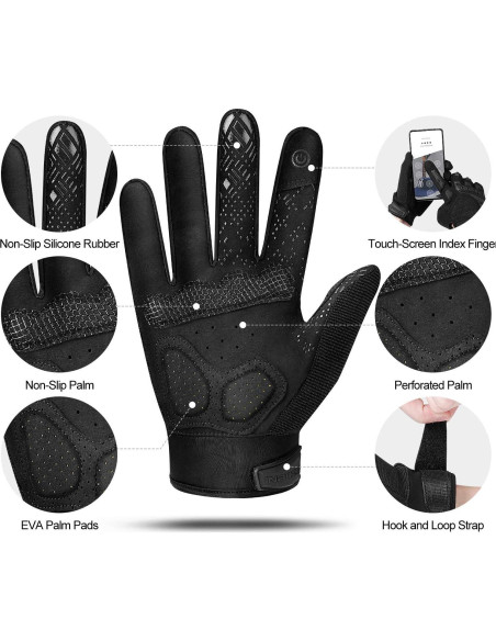 Guantes de Montaña INBIKE Táctiles y Antichoque para Ciclismo