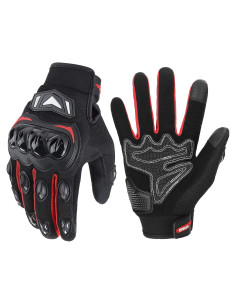 Guantes de Motocicleta KEMIMOTO XL Transpirables Rojo
