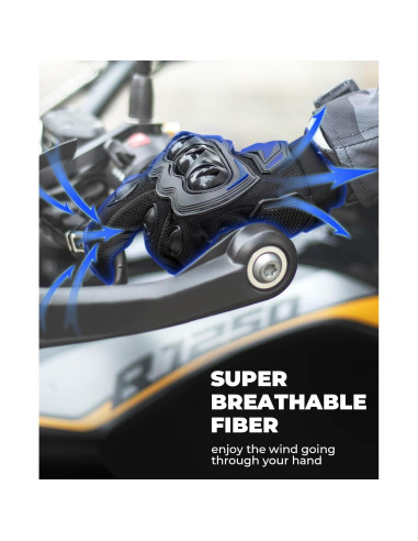 Guantes de Motocicleta KEMIMOTO XL Transpirables Azul