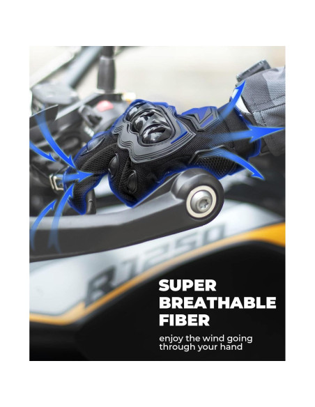 Guantes de Motocicleta KEMIMOTO M Azul Transpirables