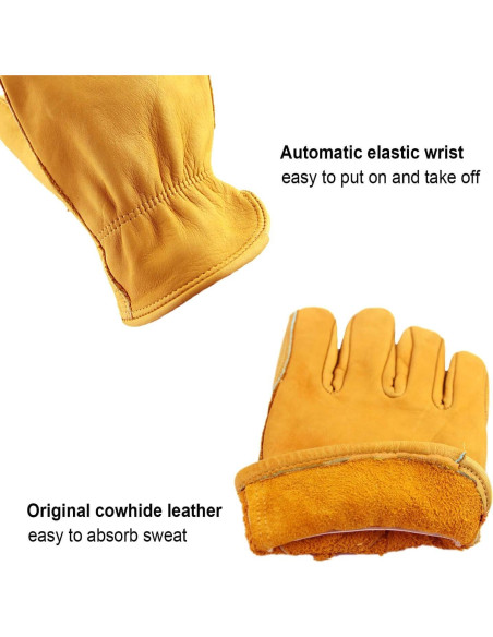 Guantes de Trabajo OZERO de Cuero Vacuno Extra Grande