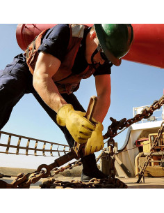 Guantes de trabajo OZERO de cuero para jardinería - 3 pares XL 2