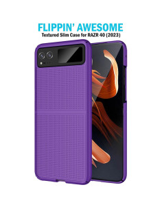 Funda Dura Motorola RAZR 2023 Nakedcellphone Morado 2