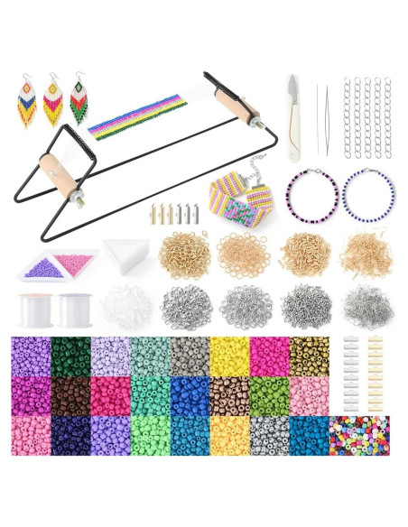 Kit de Telar de Cuentas NOTIONSLAND 10000 Piezas para Adultos Kit de Telar de Cuentas NOTIONSLAND 10000 Piezas para Adultos