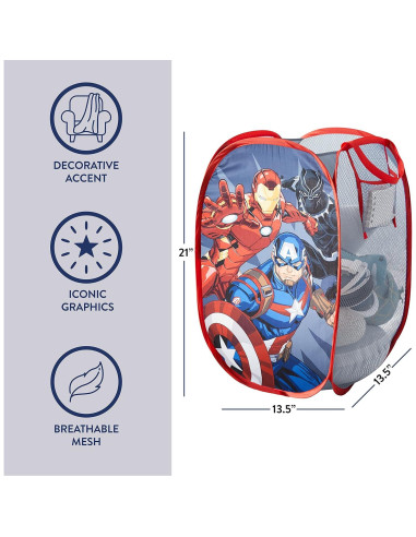 Cesto Plegable Idea Nuova Vengadores 21.5L Azul