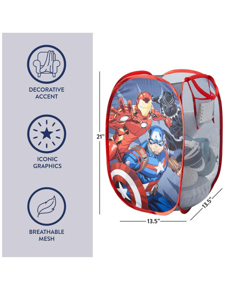 Cesto Plegable Idea Nuova Vengadores 21.5L Azul