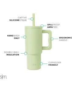 Taza Trek Simple Modern 24 oz con Asa y Tapa Silicona 2