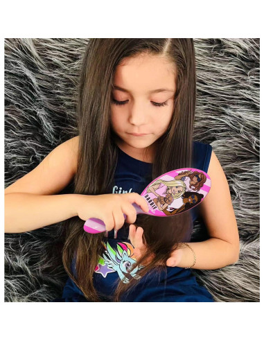 Conjunto de Accesorios para el Cabello Barbie 5 Pcs - Cepillo y Scrunchies
