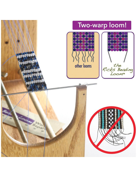 Telar de cuentas Little Ricky The Beadsmith de madera 23.5 cm Telar de cuentas Little Ricky The Beadsmith de madera 23.5 cm