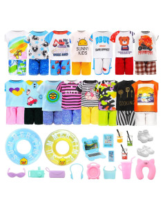 Ropa de Viaje para Muñecos Miunana 36 Piezas 5.3"