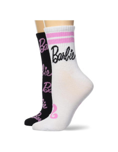 Calcetines Medios Barbie para Mujeres 2 Pares Estampados