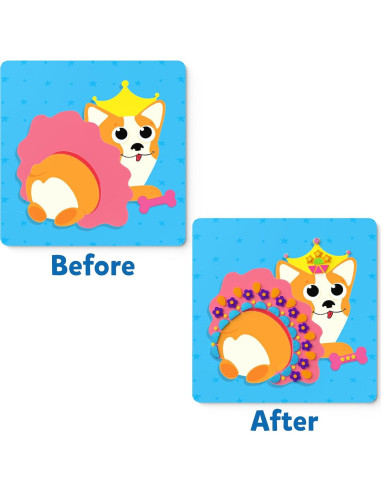 Kit de Manualidades Skillmatics - Stickers de Espuma Cachorros