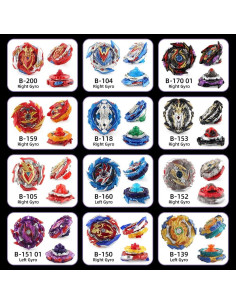 Conjunto Bey Battle Top Daoyehsy 12 Tops 3 Lanzadores 2