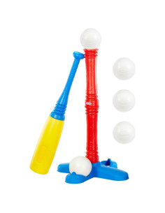 Conjunto T-Ball Little Tikes Rojo 5 Pelotas Ajustable