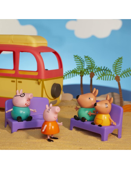 Campervan Peppa Pig Visita Australia con 8 Figuras