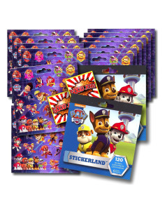 Stickers de Fiesta PAW Patrol - 12 Hojas y 240 Stickers