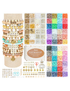 Kit de fabricación de pulseras Pizooro 10500 piezas arcilla 6 mm