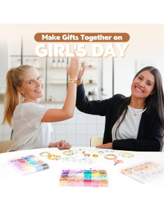 Kit de fabricación de pulseras Pizooro 10500 piezas arcilla 6 mm 2