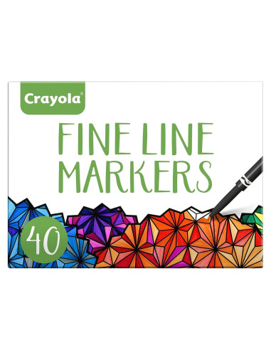 Marcadores de Punta Fina Crayola 40 Unidades para Colorear