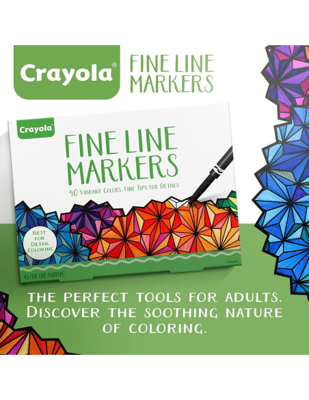 Marcadores de Punta Fina Crayola 40 Unidades para Colorear Marcadores de Punta Fina Crayola 40 Unidades para Colorear