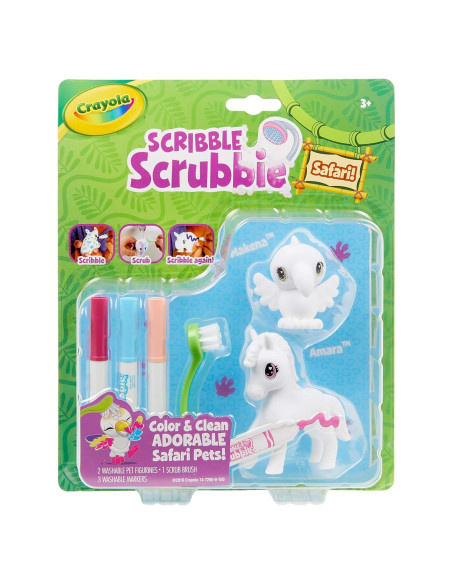 Conjunto Juguetes Animales Crayola Scribble Scrubbie 2 Piezas