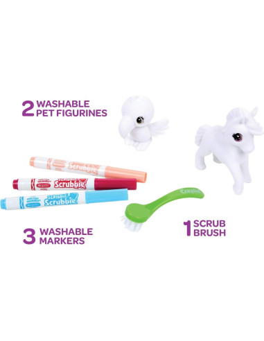 Conjunto Juguetes Animales Crayola Scribble Scrubbie 2 Piezas