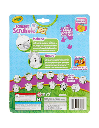 Conjunto Juguetes Animales Crayola Scribble Scrubbie 2 Piezas