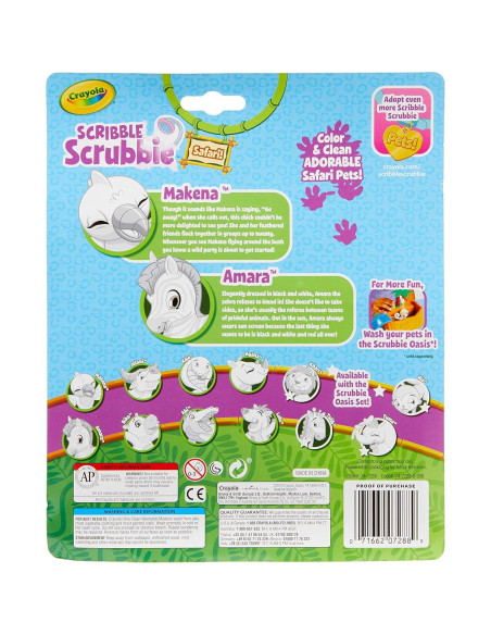 Conjunto Juguetes Animales Crayola Scribble Scrubbie 2 Piezas