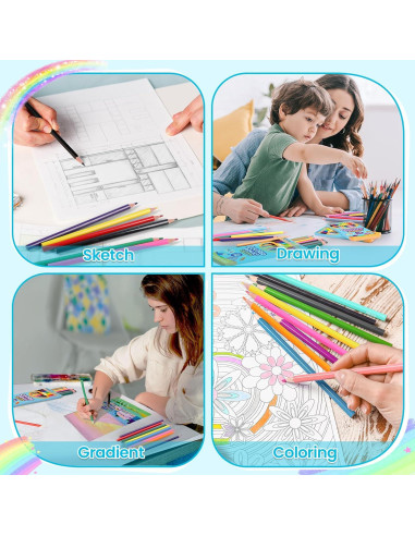 144 Lápices de Colores Toidgy Pre-afilados para Niños