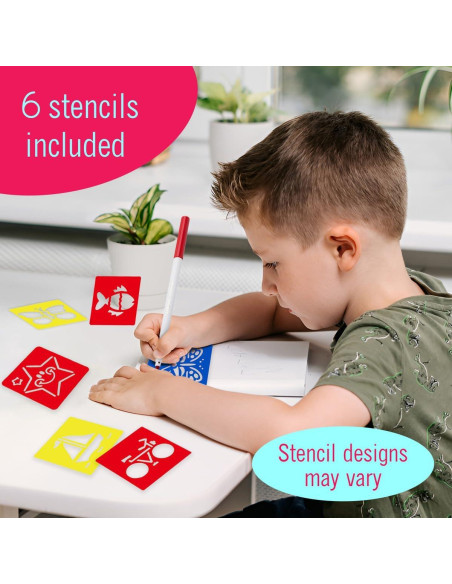 Marcadores Lavables Los Mega Ofertas 10 Colores con Plantillas