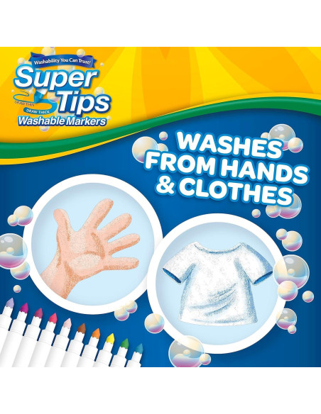 Marcadores Lavables Los Mega Ofertas 10 Colores con Plantillas