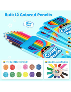 Lápices de Colores V-Opitos 168 Piezas Pre-afilados 2