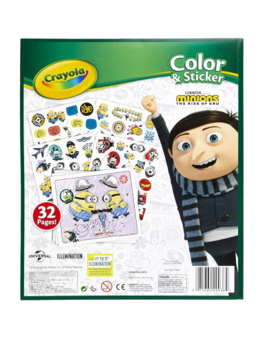 Libro para Colorear Crayola Minions 2 con Pegatinas