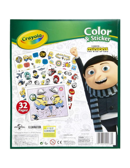 Libro para Colorear Crayola Minions 2 con Pegatinas Libro para Colorear Crayola Minions 2 con Pegatinas