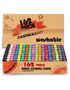 Set de 162 Tizas Jumbo JASNKKONT Lavables 18 Colores