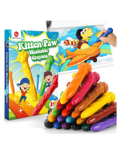Crayones Jumbo Mocoosy 18 Colores Lavables para Niños