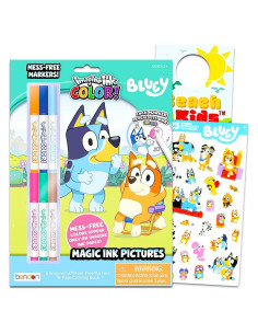 Set de Colorear Bluey Imagine Ink con 16 Páginas y Marcadores