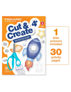 Libro de Actividades Fiskars con Tijeras para Niños 12,7 cm