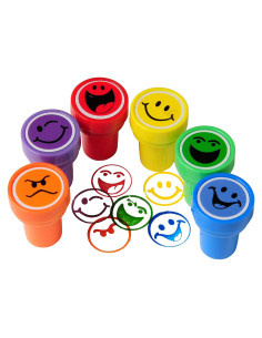 Sellos de Tinta Cara Feliz U.S. Toy - 6 Piezas