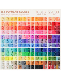 Kit de Fabricación de Pulseras Gionlion 30,000 Piezas 168 Colores 2