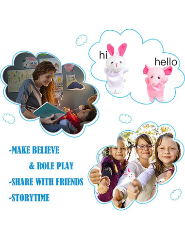 Acekid Set de 10 Marionetas de Dedos de Animales para Bebés